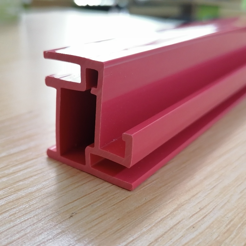 custom plastic profile red color PVC picture frames strip plastic profile section