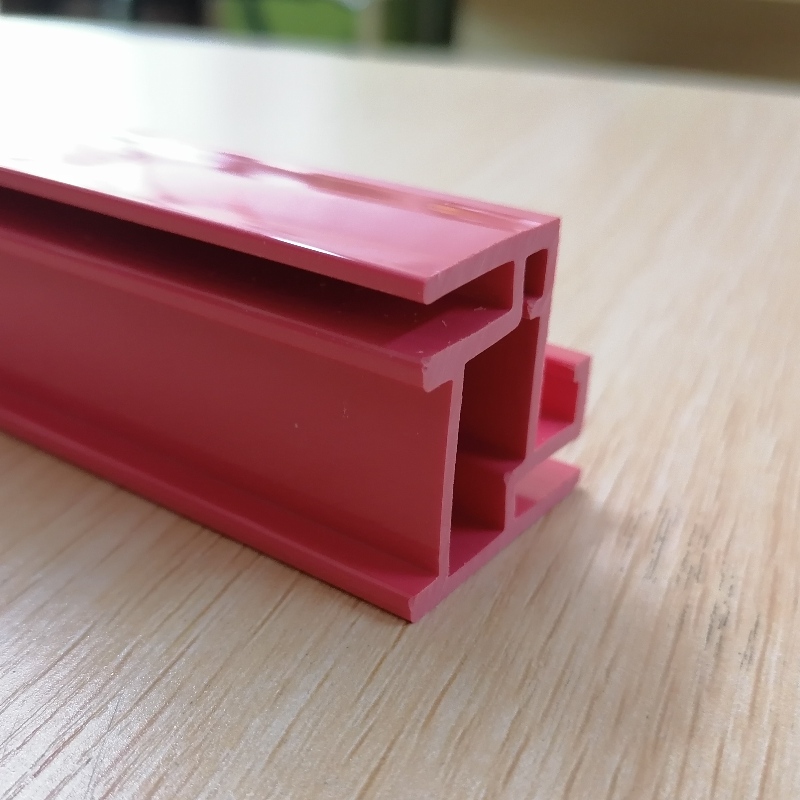 custom plastic profile red color PVC picture frames strip plastic profile section