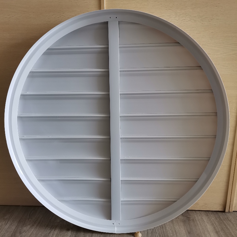 Round pvc vent shutters profile PVC blinds for exhaust fans system automatic louver for ventilation system industries