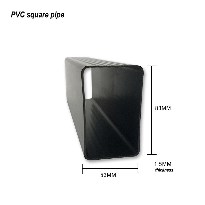 PVC Hollow Square Tube rectangular Plastic tube PVC square pipe extrusion profiles