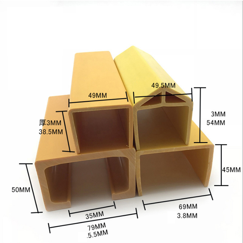 Customized Multi Various U Shapes Channel  ABS UPVC PP PE PVC Plastic Extrusion Profiles for machine protection decoration