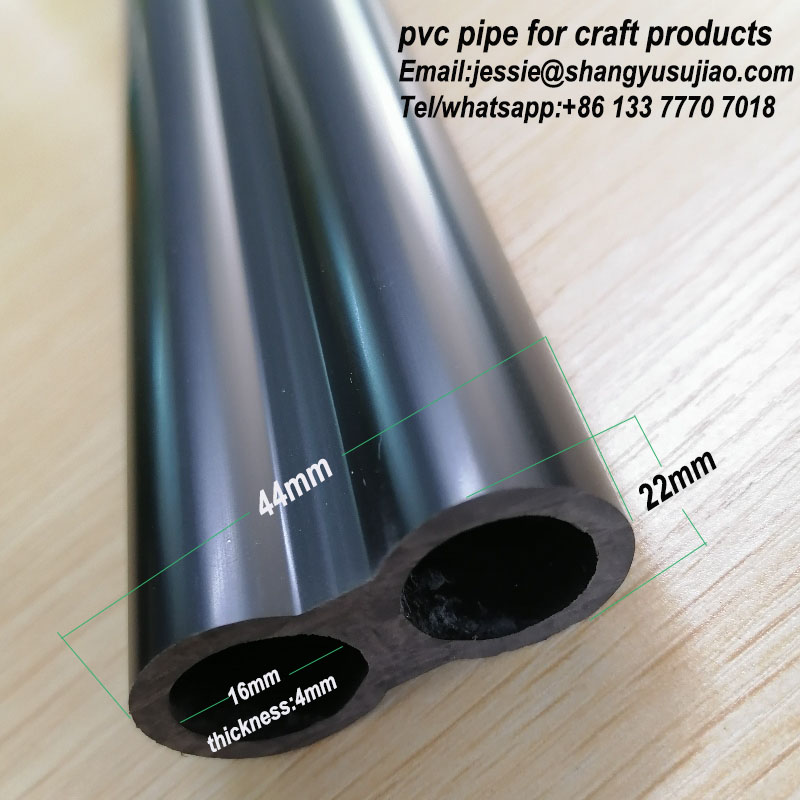 custom-made unusual shaped black pvc pipe plastic tube extruded pvc tubing for handle