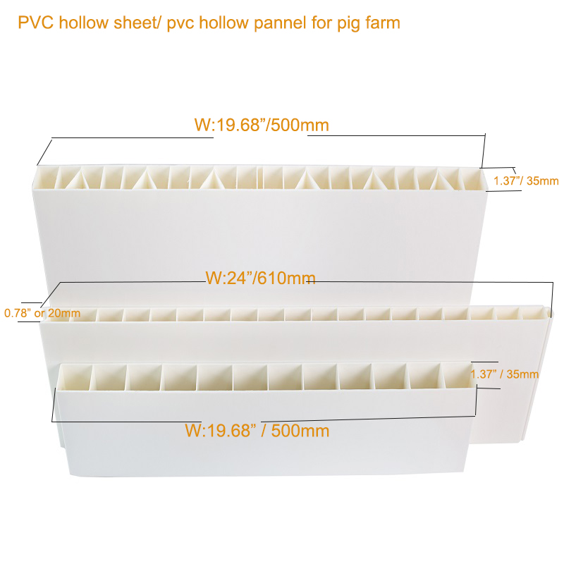 PVC Plastic hollow dividing panel board fences  for livestock breeding pig farm