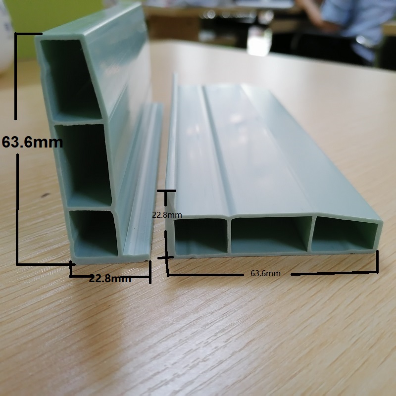 Chinese manufacturer of PVC tuyere profile pvc hollow profile manufacturer pvc L section trim for ventilation system