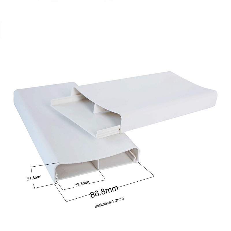 PVC cord hider Dual Channel Cable Management  channel PVC Cable Concealer Raceway