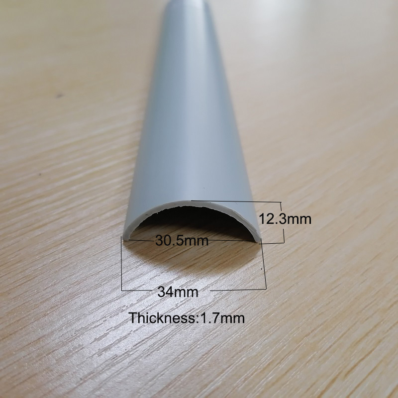 PVC C channel semi circle pvc pipe strip  pvc extruded profile for edge protection