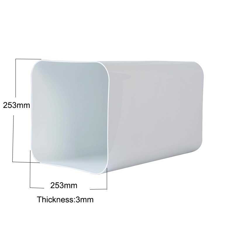 PVC square pipe plastic square tube custom pipe for small middle shape home appliance cover